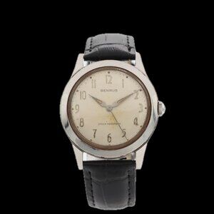 Vintage Benrus Shock Absorber Men's Mechanical Wristwatch DR 29 Swiss Steel